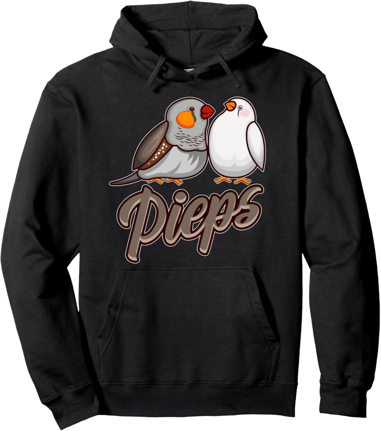 

Худи с изображением зебровой амадины Zebra Finches Pieps Zebra Finches Art Gift, черный