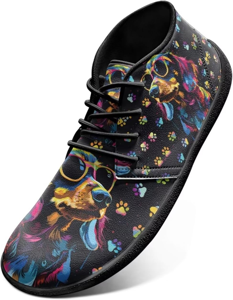 

Кроссовки для бега по шоссе, нескользящие, спортивные кроссовки для собак, удобные, унисекс, широкие, для мужчин и женщин, с нулевым перепадом высоты подошвы Chririnla, Labrador Dog Colorful Paw