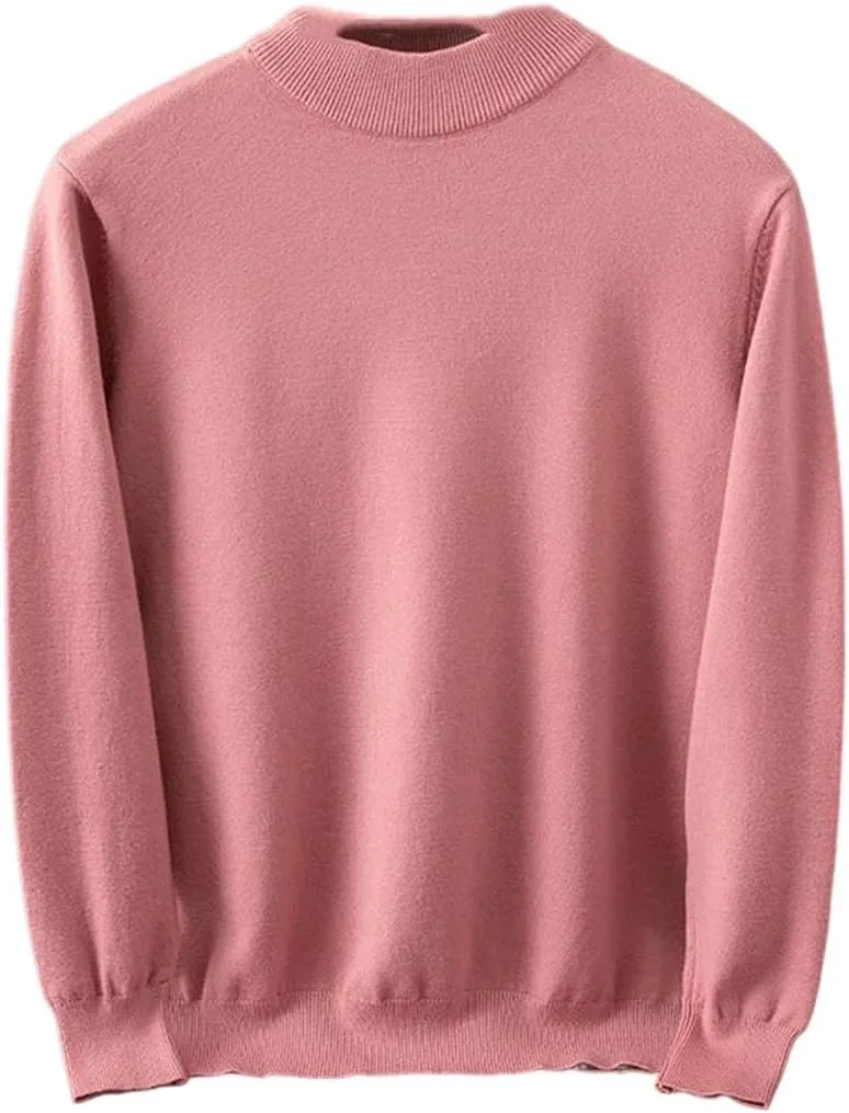 

Мужской базовый свитер с воротником-стойкой, длинный рукав, мерсеризованная шерсть