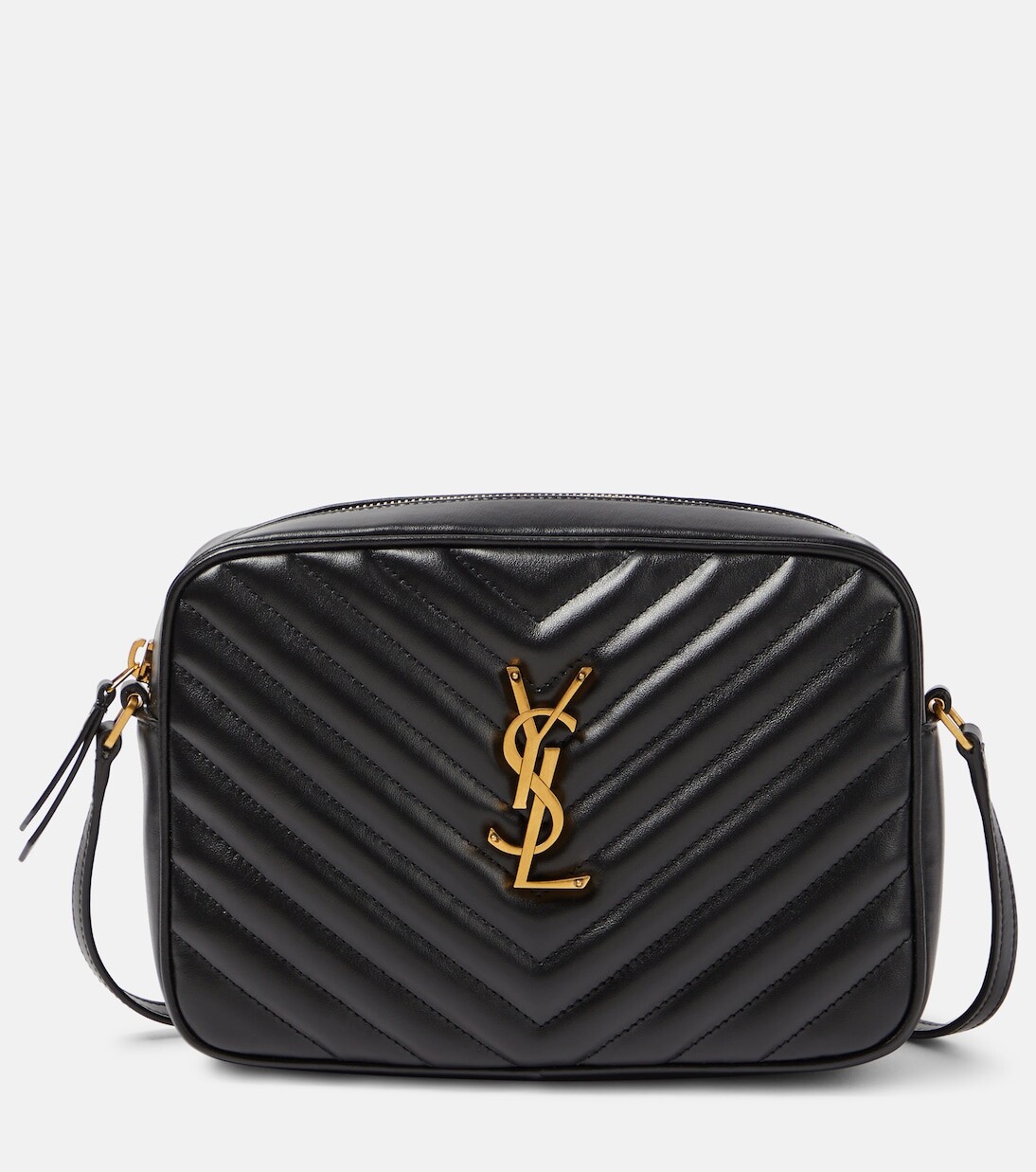 

Кожаная сумка через плечо lou camera Saint Laurent, черный