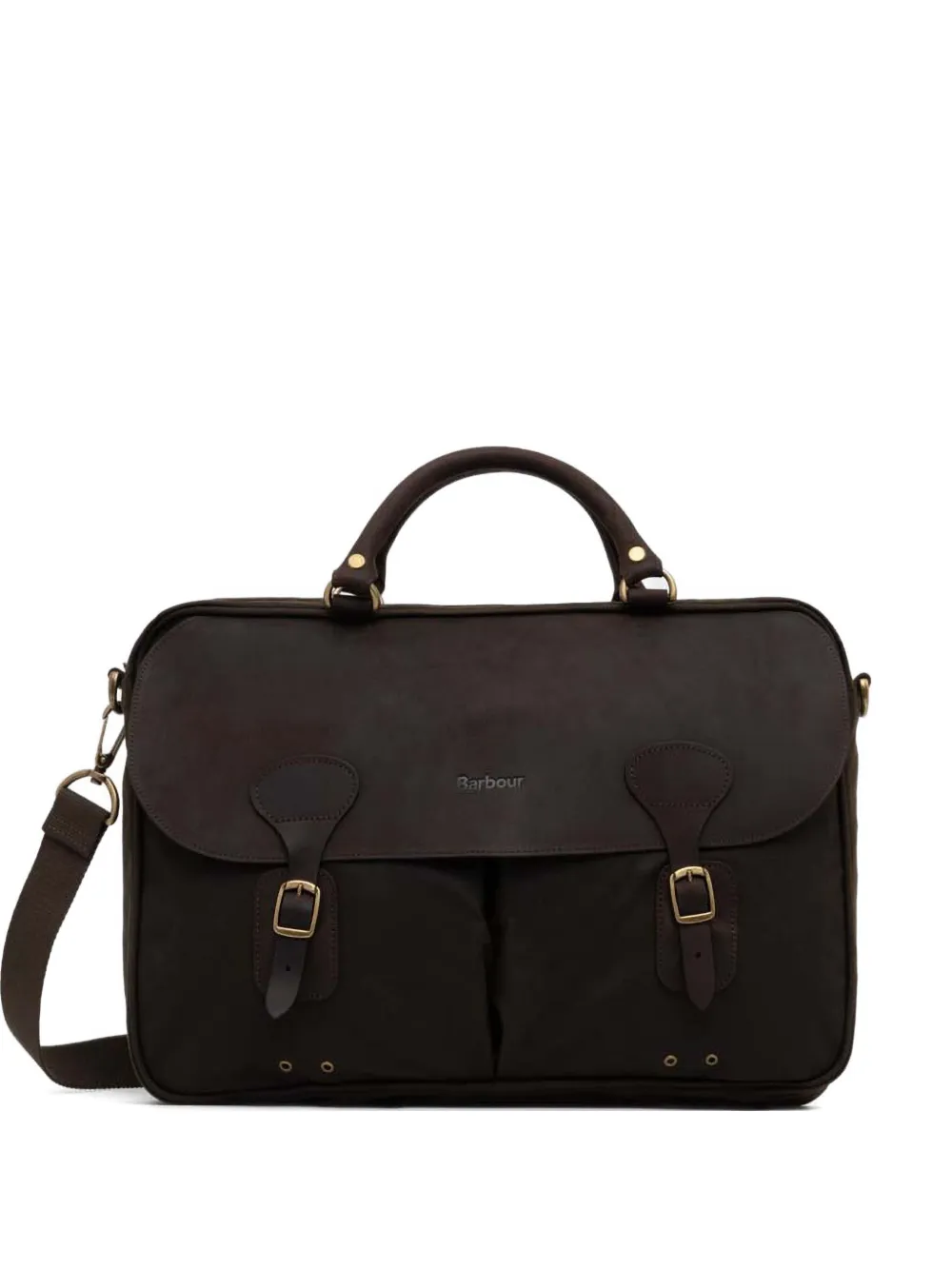 

Портфель из вощеного хлопка Barbour, коричневый