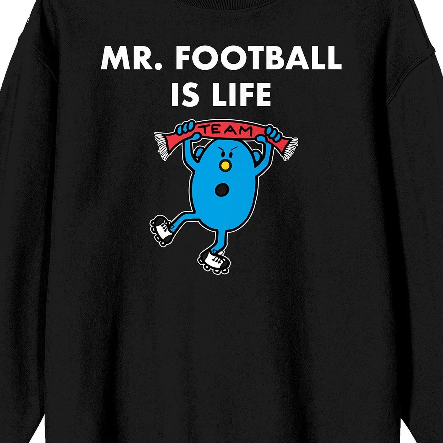 

Мужская футболка с длинными рукавами и рисунком Mr. Men And Little Miss Meme "Mr. Football is Life" Licensed Character