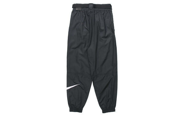 Брюки sportswear swoosh woven casual sports long pants black Nike, черный — фото 2
