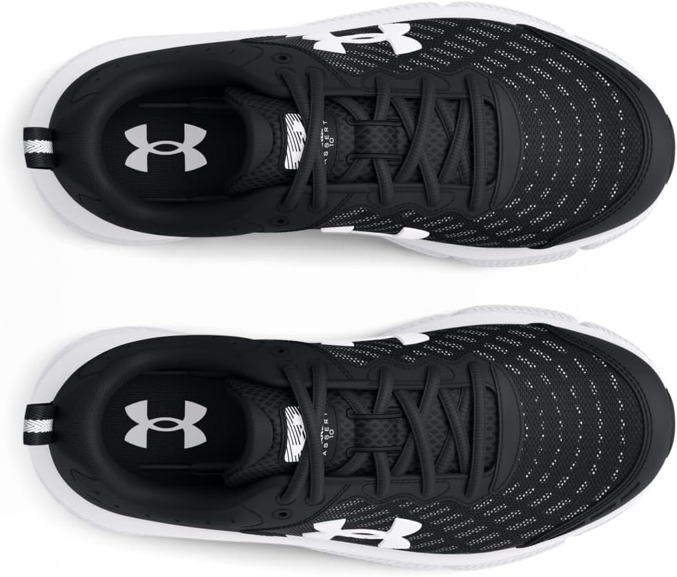 Кроссовки для мальчиков Under Armour Assert 10 для младших школьников, белый/черный — фото 4