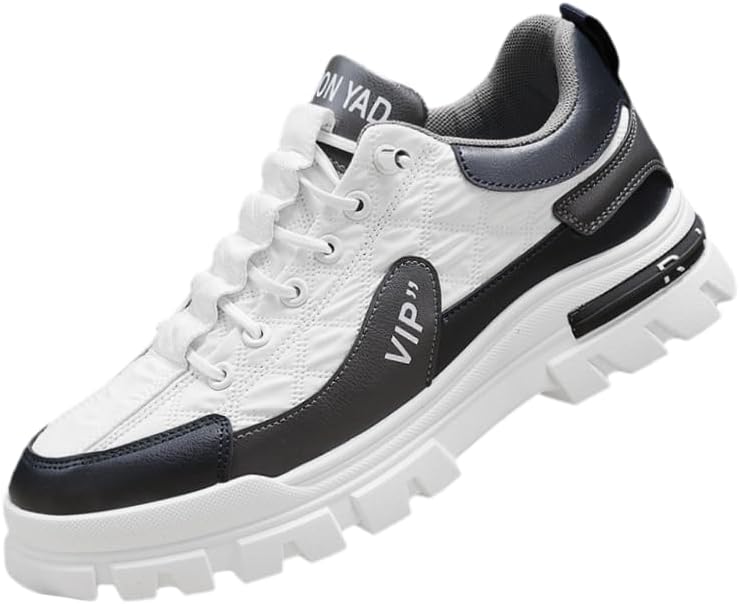 

Мужские модные кроссовки большого размера, удобные и противоскользящие повседневные спортивные обувь на шнуровке, подходят для мужских походов на открытом воздухе Hoalox, серый