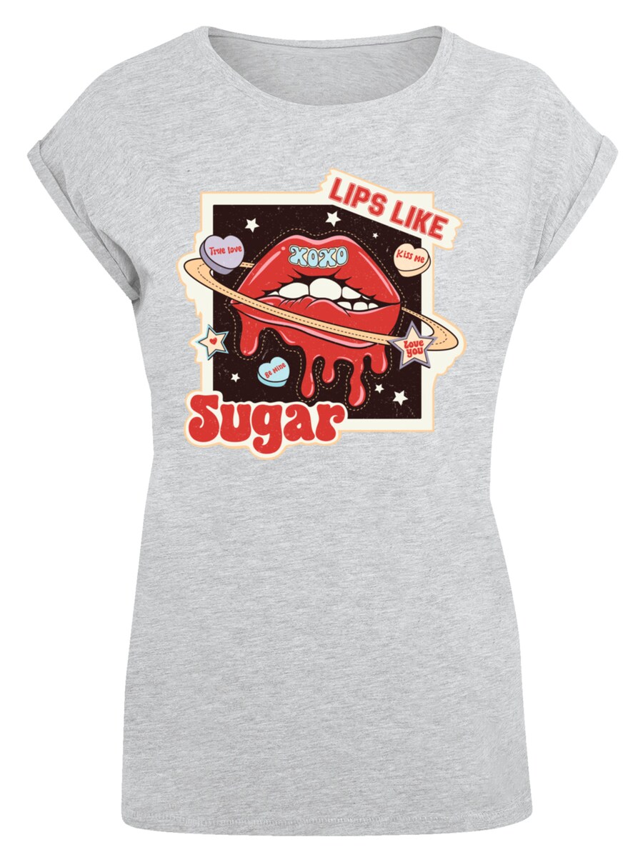 

Рубашка F4NT4STIC Lips like sugar retro fashion Valentinstag, серый