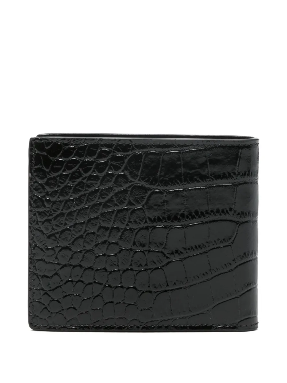 Кошелек из кожи с тиснением под крокодила TOM FORD, черный — фото 2