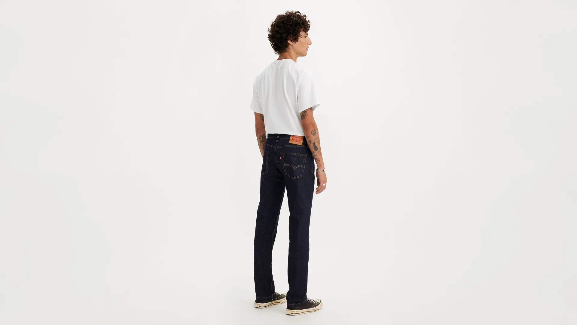 Мужские джинсы узкого кроя 511 Levi's, цвет Dark Hollow - Dark Wash - Stretch — фото 4