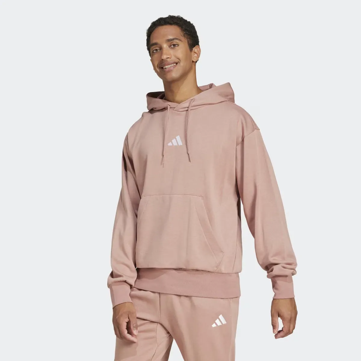 

Толстовка с капюшоном Feelcozy из флиса для мужчин Adidas Essentials, красный