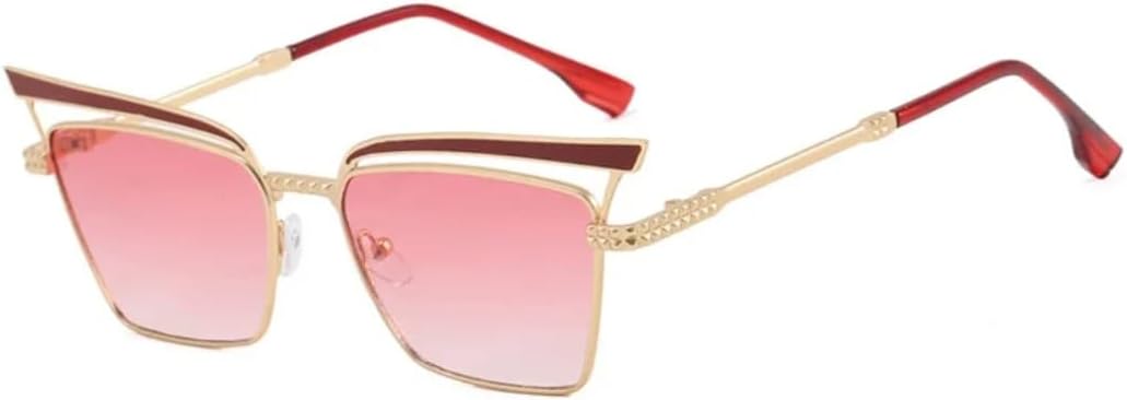 

Роскошные солнцезащитные очки «кошачий глаз» с градиентным переходом цвета для женщин, ретро-очки с полой конструкцией для мужчин, защита от УФ-излучения UV400 TOIPASTN, Golden Pink