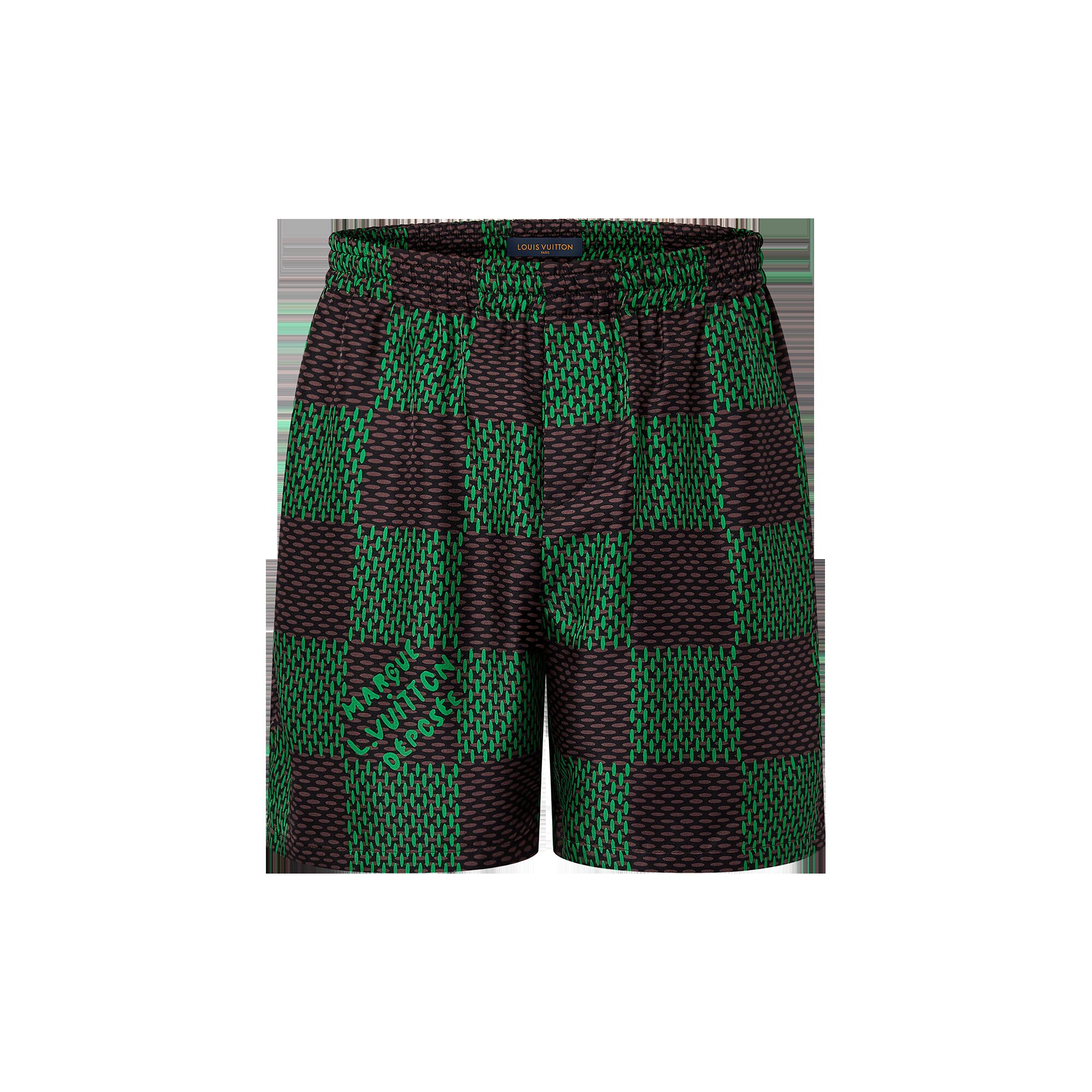 

Шорты из шелка Damier Louis Vuitton, зеленый