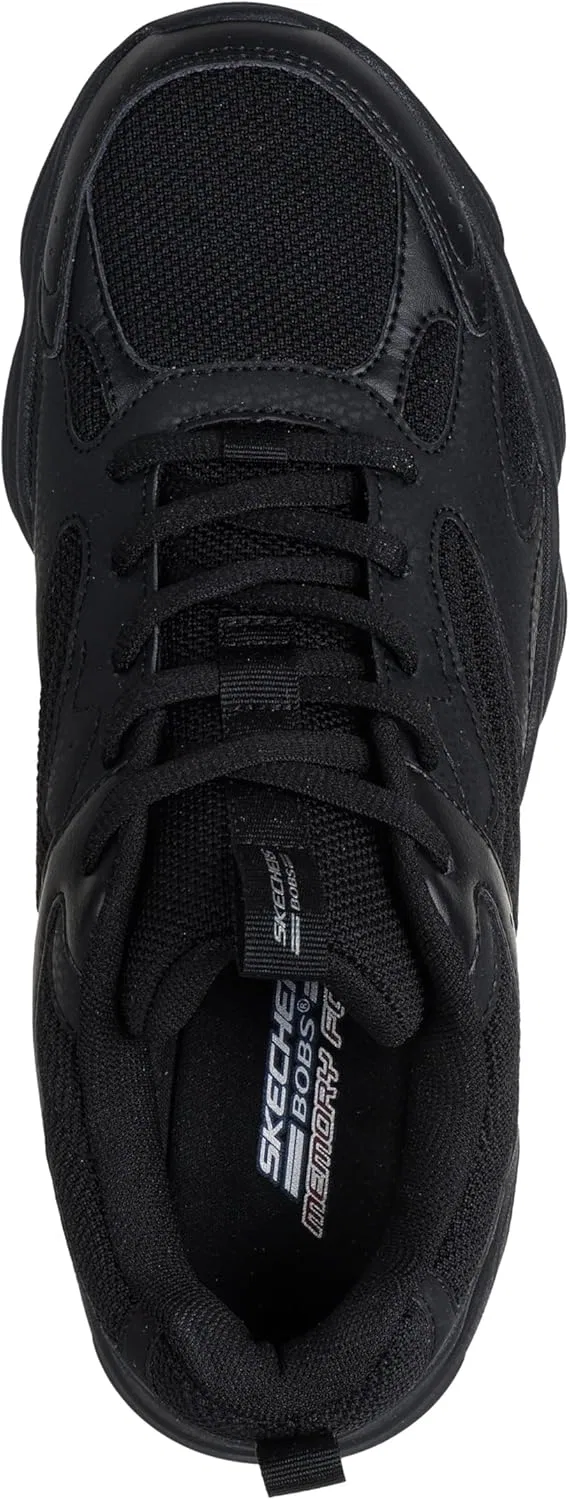 Мужские повседневные кроссовки Skechers Bobs Diego-Fusion Motion на шнуровке, можно стирать в машинке, 2-Black — фото 3