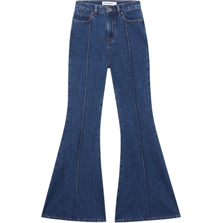 

Самопортрет Kick Flared Jeans Self-portrait, Джинсовый синий