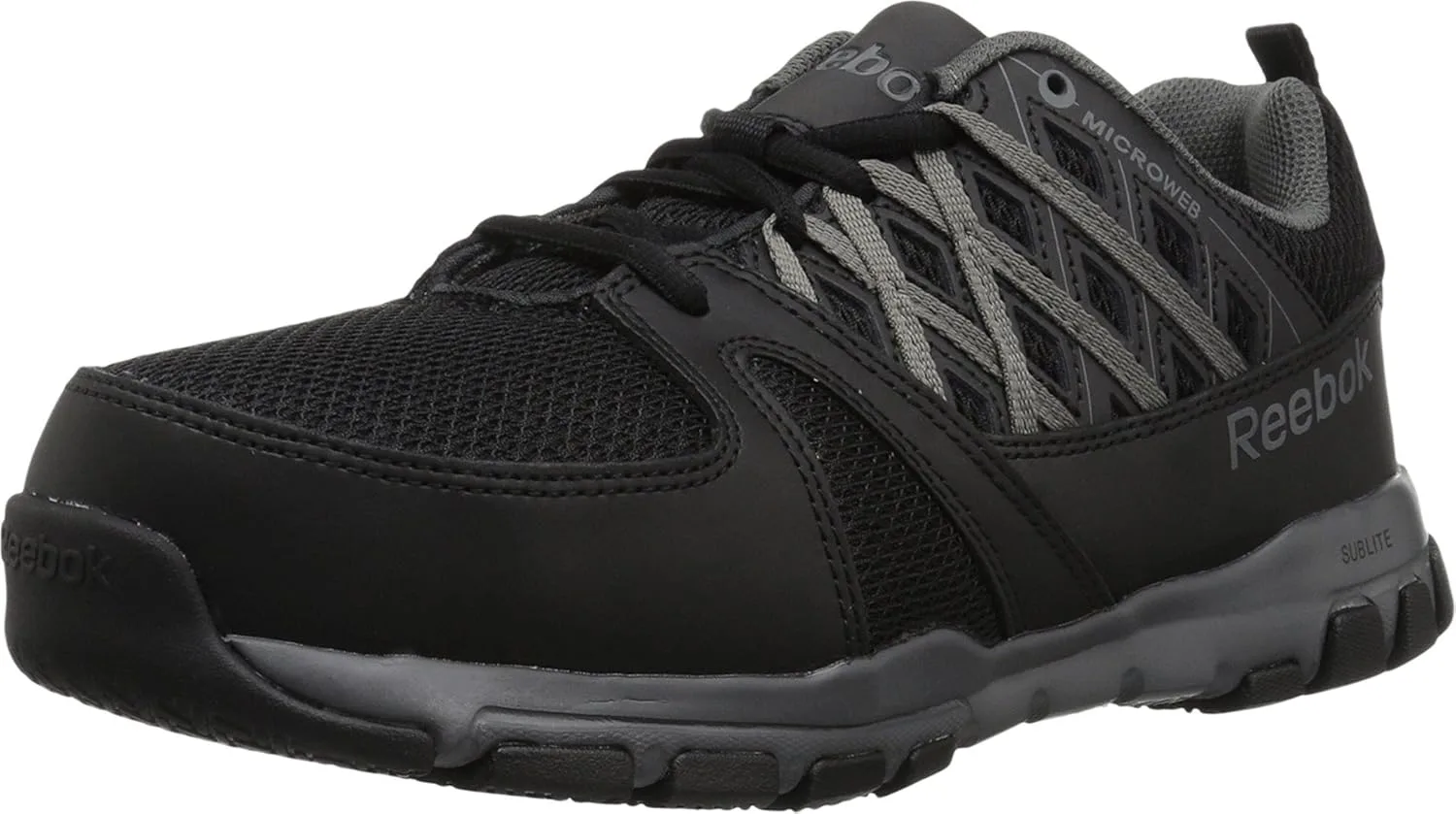 Отличные кроссовки Reebok Sublite Work RB4016, черный/серый