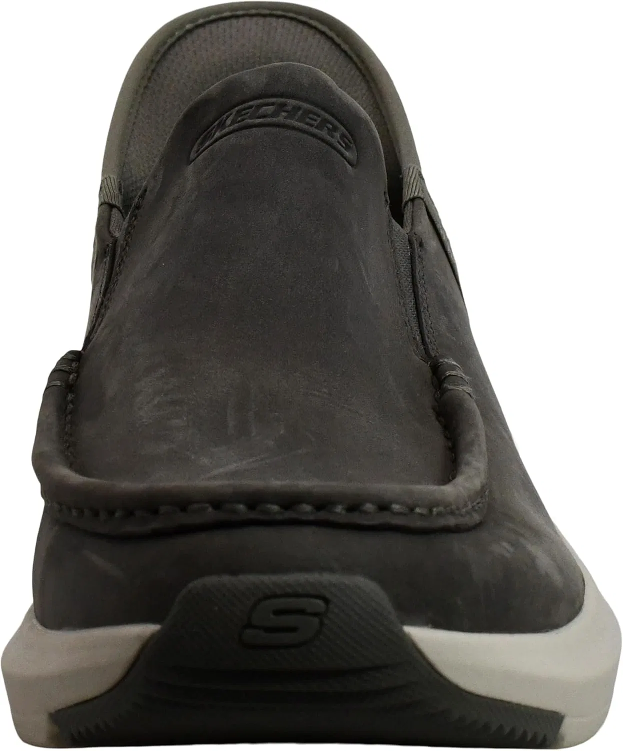Лоферы мужские из натуральной кожи, Skechers, оливковый — фото 2