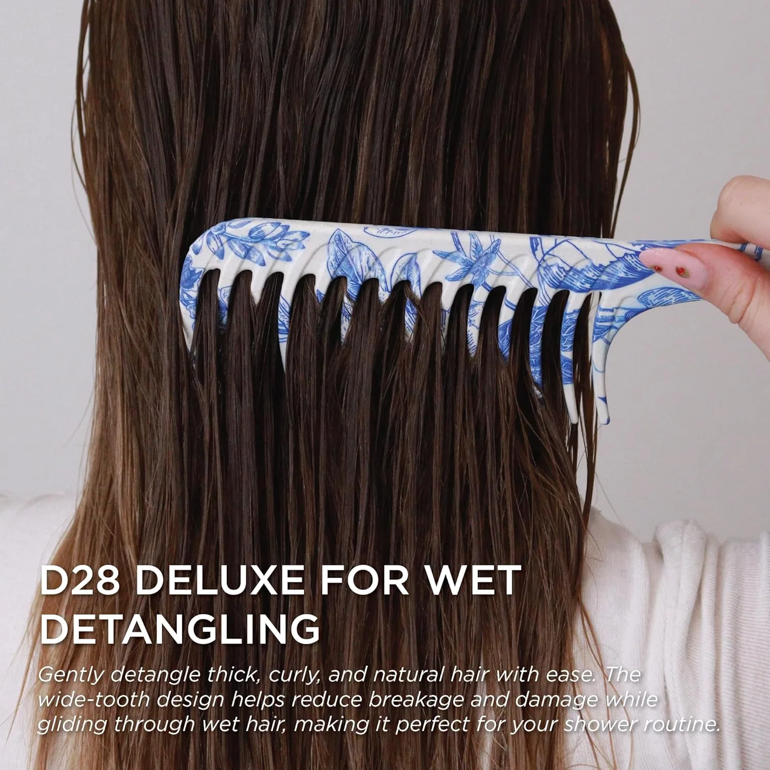 Расческа с широкими зубьями «D28 Blue Belle» от Denman Denman — фото 3