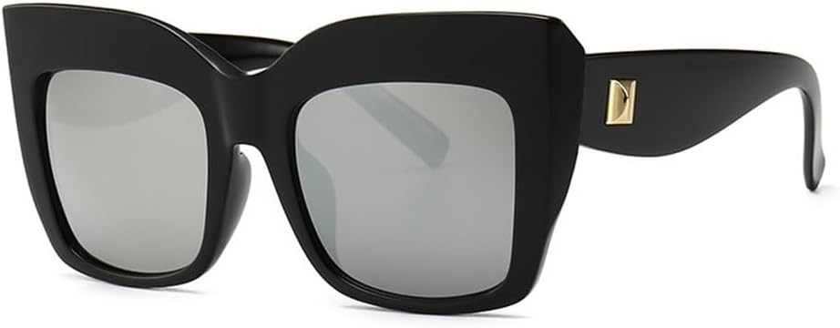 

Солнцезащитные очки UV400 - увеличенные очки "кошачий глаз" с градиентной окраской, подходят для женщин и мужчин, для бега и занятий спортом на открытом воздухе UYPTK, Black Silver