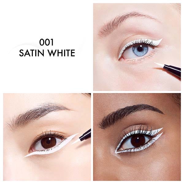 Водостойкая подводка для глаз с фетровым наконечником насыщенного цвета DIOR Diorshow Liquid Liner, 001 Satin White — фото 2