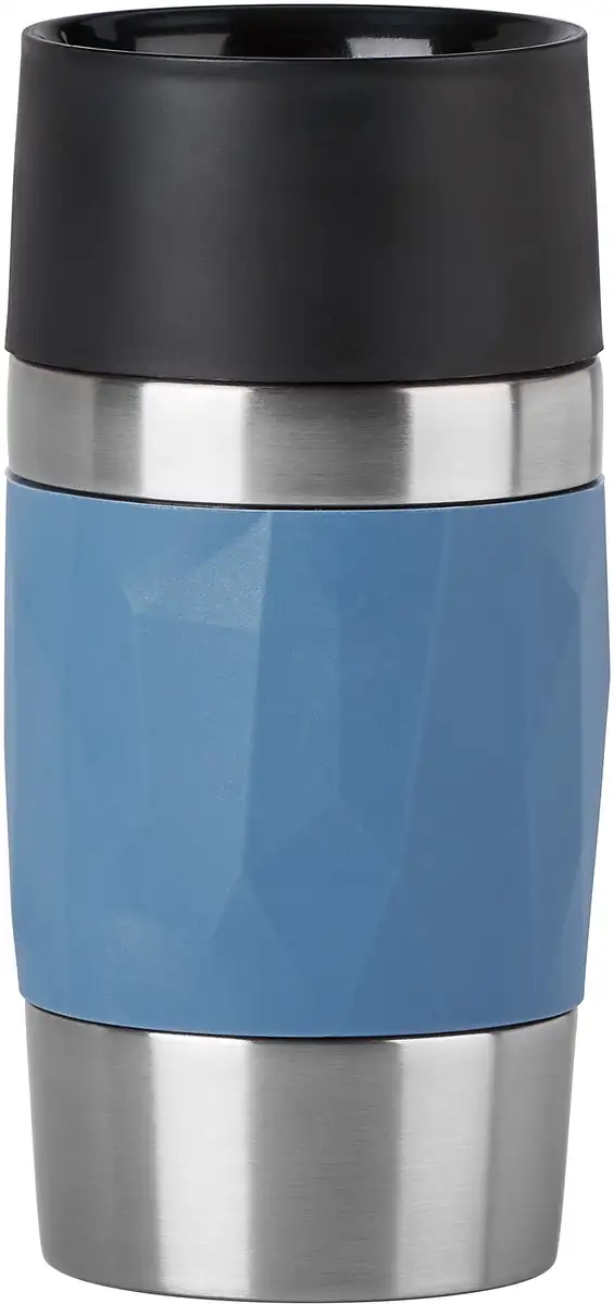 

Термокружка Emsa "Travel Mug Compact", 0,3 л, нержавеющая сталь, 3 часа тепла/6 часов холода, отверстие для питья на 360°, можно мыть в посудомоечной машине Ø 7,2х15 см, светло-синий