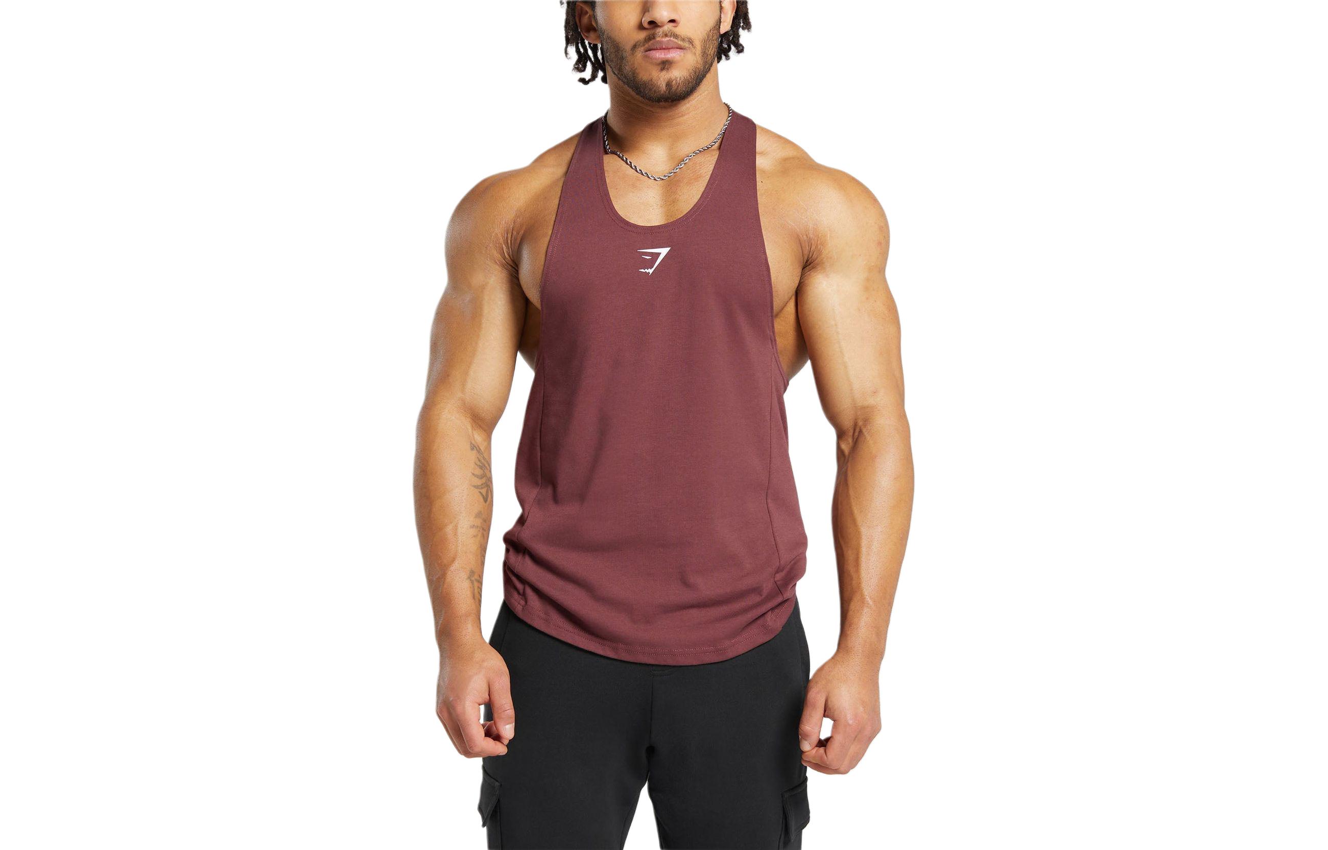 

Мужской майка коричнево-красная GYMSHARK
