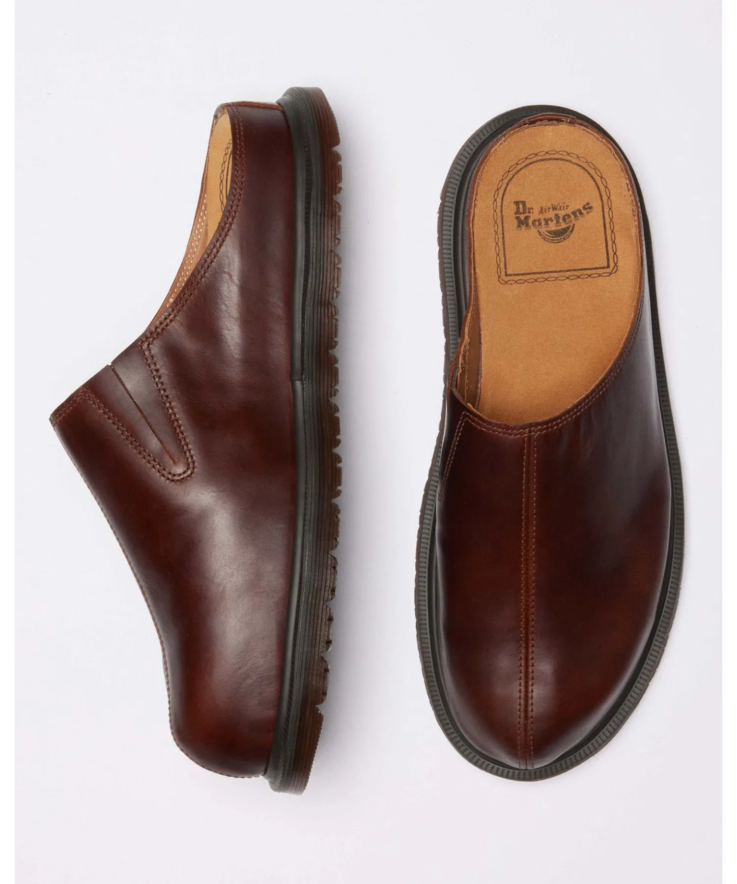 Унисекс мюли Dr. Martens SAN из натуральной кожи коричневые — фото 2