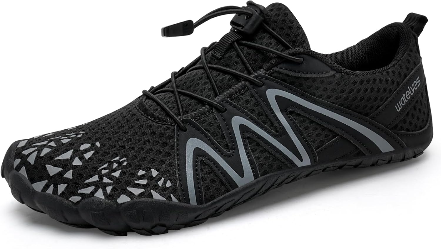 

Мужские водные тапочки, босоножки с быстрой сушкой, акваноски для активного отдыха, спорта, каякинга, лодочных прогулок, походов, серфинга и прогулок Watelves, черный