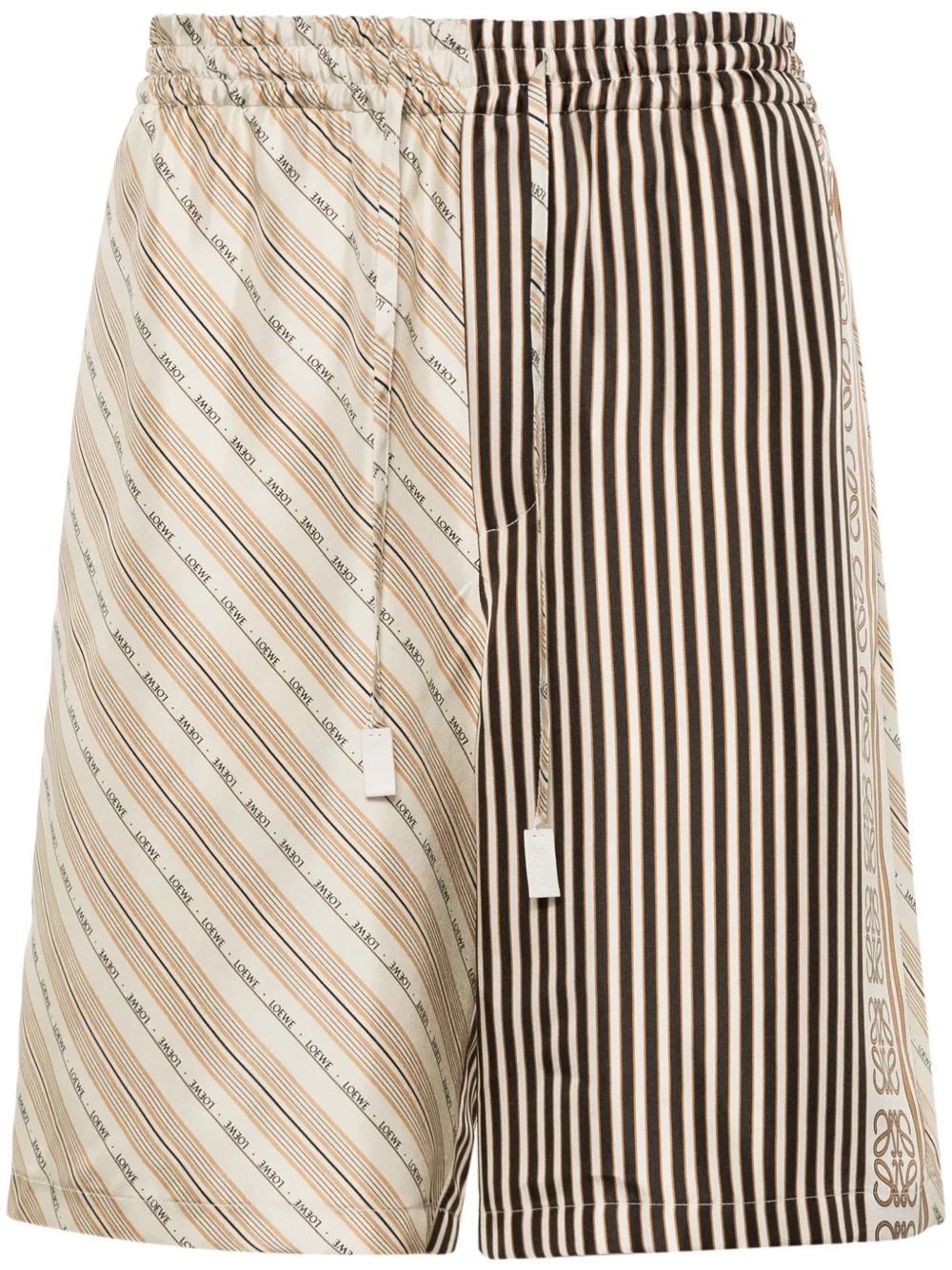 

Шелковые шорты с логотипом Anagram Loewe, нейтральный