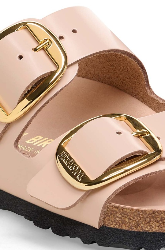 Кожаные шлепанцы Arizona с широкой пряжкой Birkenstock, бежевый — фото 3