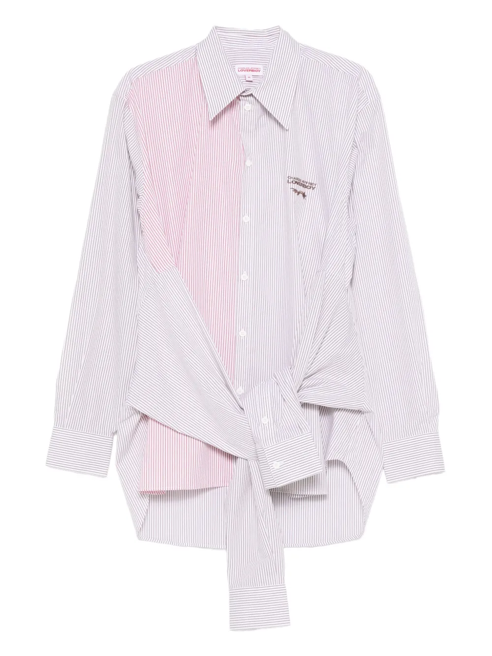 

Рубашка в полоску Charles Jeffrey Loverboy, коричневый