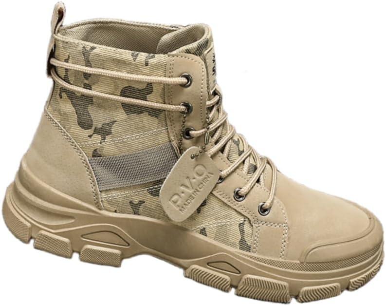 

Мужские большие дышащие спортивные повседневные ботинки - легкая и удобная обувь для ежедневной носки Fusecottc, хаки