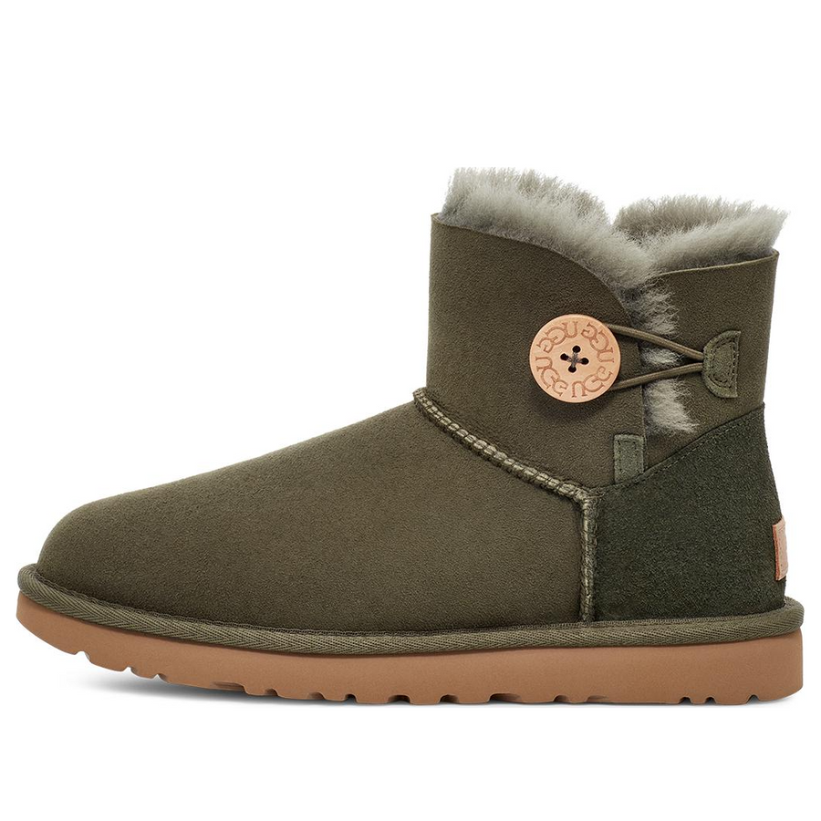 Ботинки зимние UGG WMNS Mini Bailey Button II, зеленый