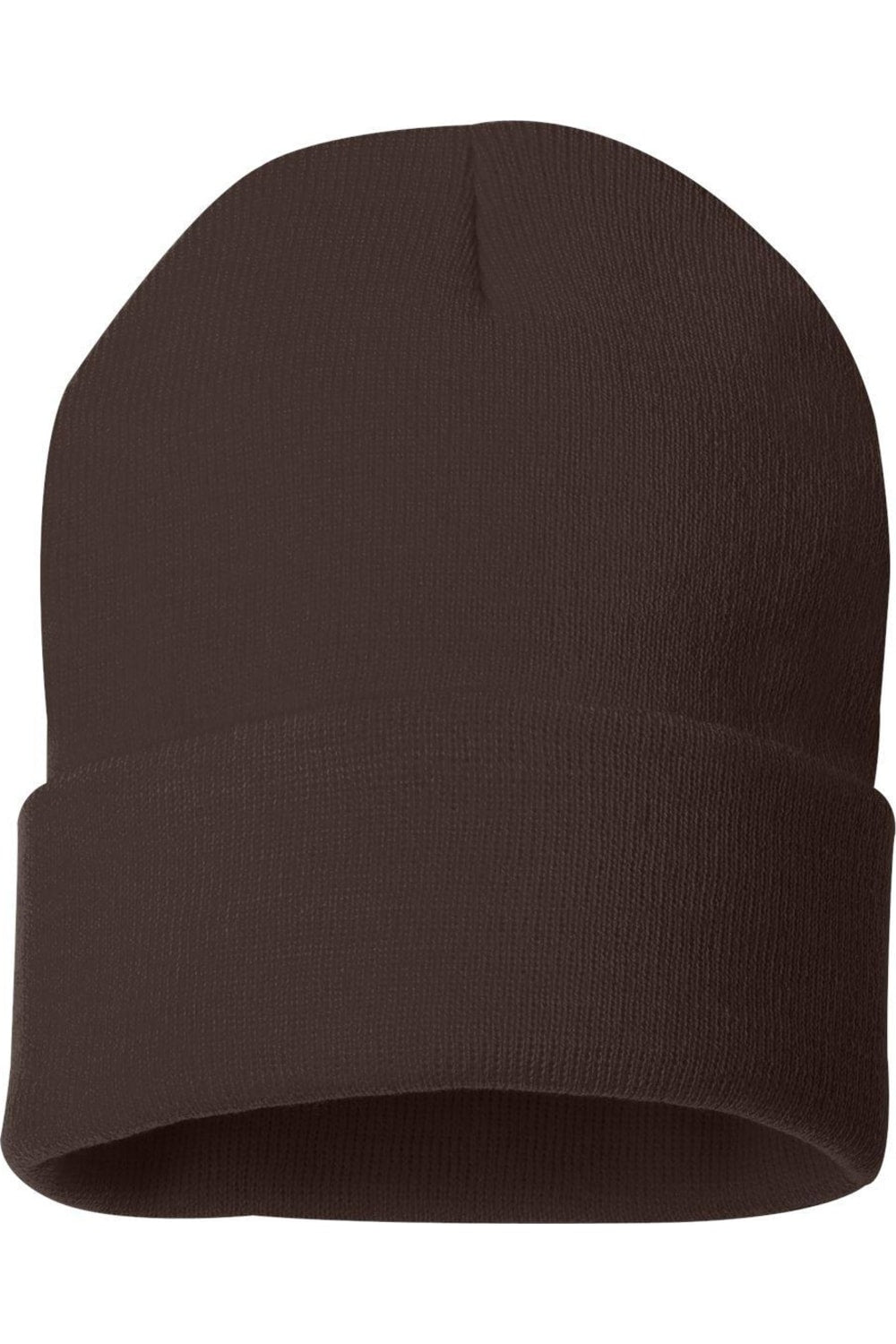 

Шапка-бини Sportsman Solid 12 с манжетами, коричневый