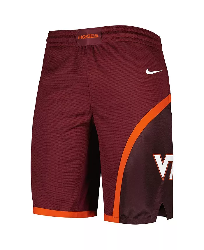 Мужские бордовые баскетбольные шорты Virginia Tech Hokies Replica Performance Nike — фото 3