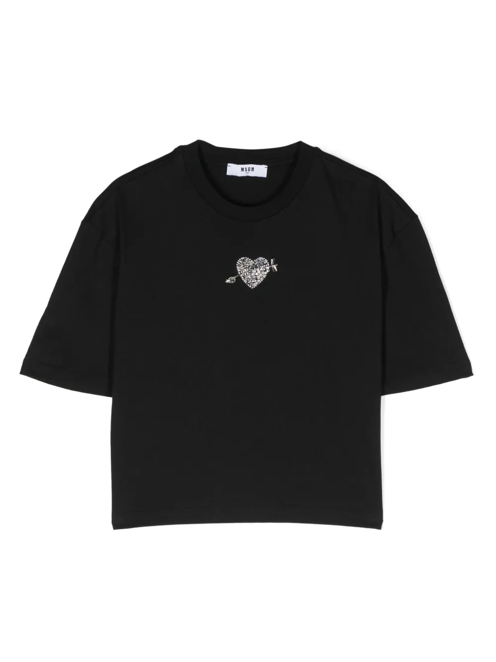 

Футболка с кристаллами MSGM Kids, черный