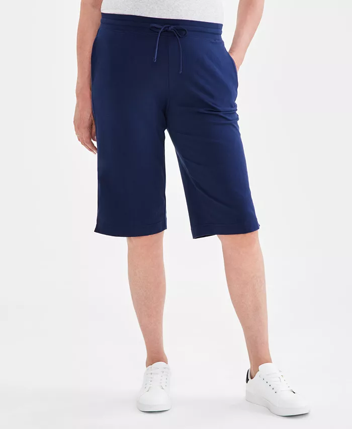

Женские спортивные шорты-бермуды со средней посадкой, PP - 2XL Style & Co, черный