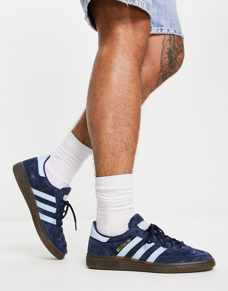 Темно-синие кроссовки на резиновой подошве adidas Handball Spezial — фото 2