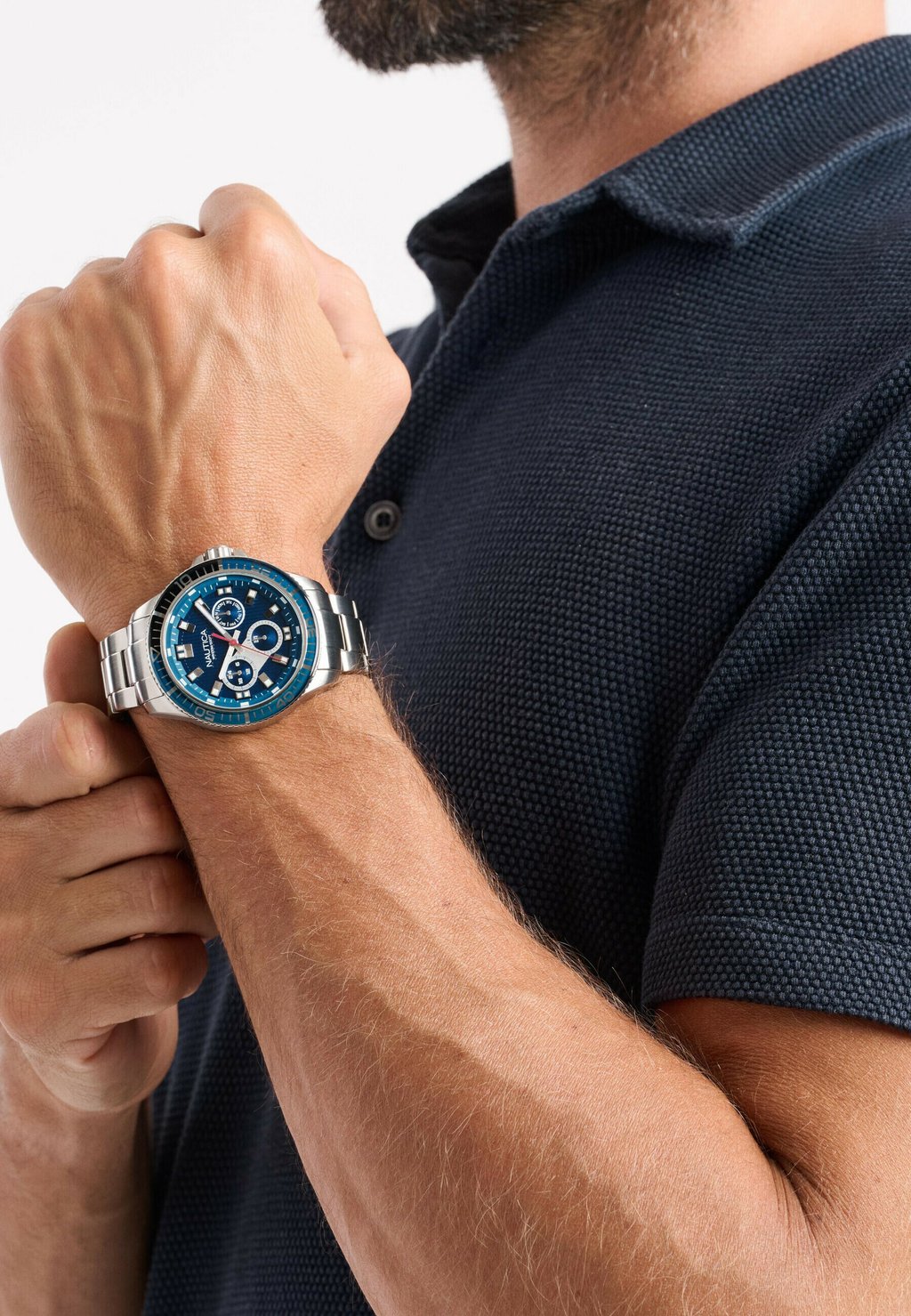 

Часы с хронографом QUARTZ WINDROSE Nautica, серебряный