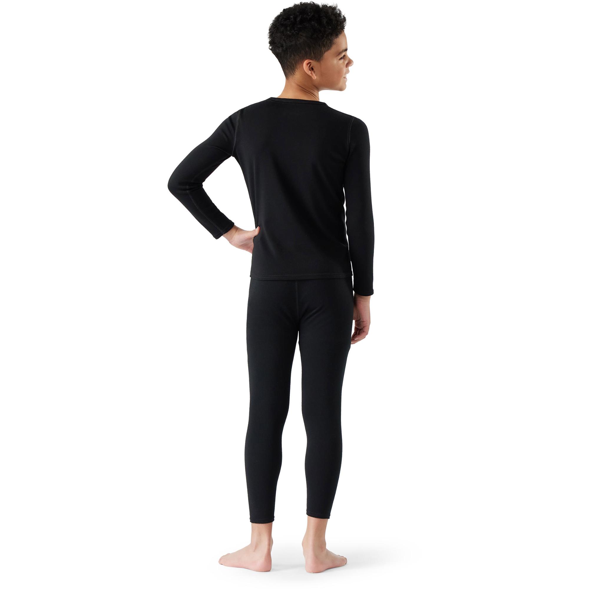 Классические детские термоштаны из мериносовой шерсти. Smartwool, Black — фото 3
