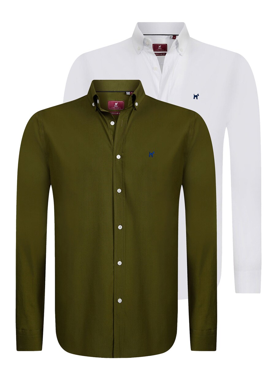 

Рубашка обычного кроя на пуговицах Williot, цвет Khaki/White