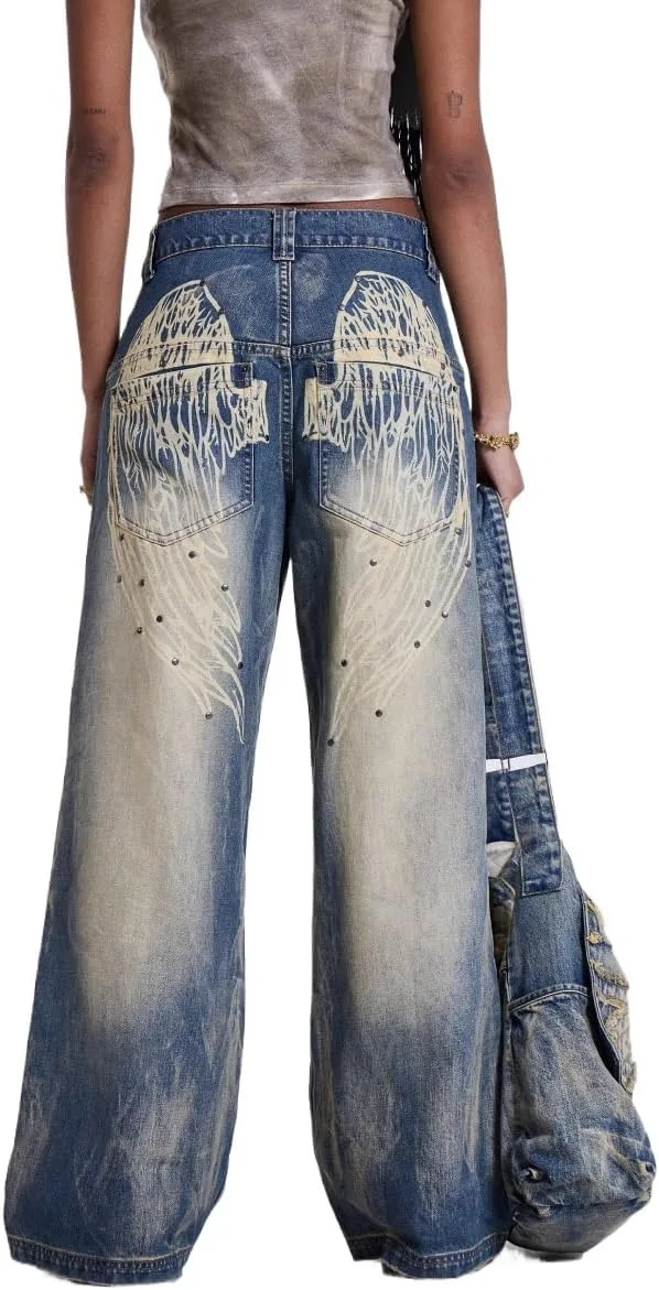 

Джинсы Wide Leg для женщин в стиле Y2K YELLOOP