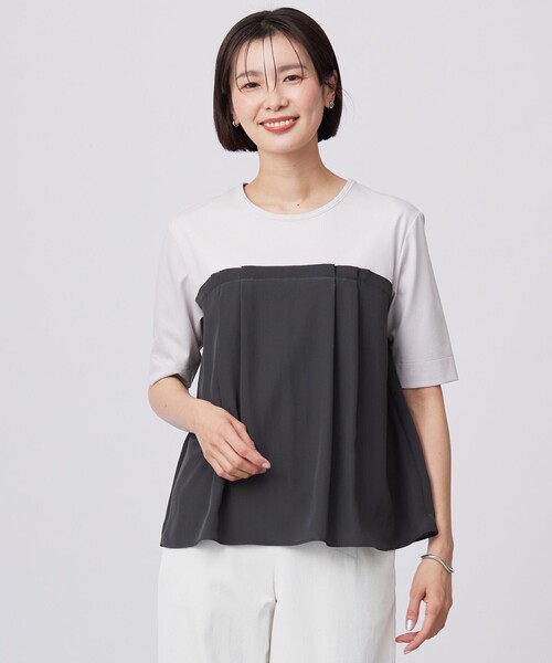 

Трикотажная футболка-бюстье J.PRESS Ladies, светло-серый