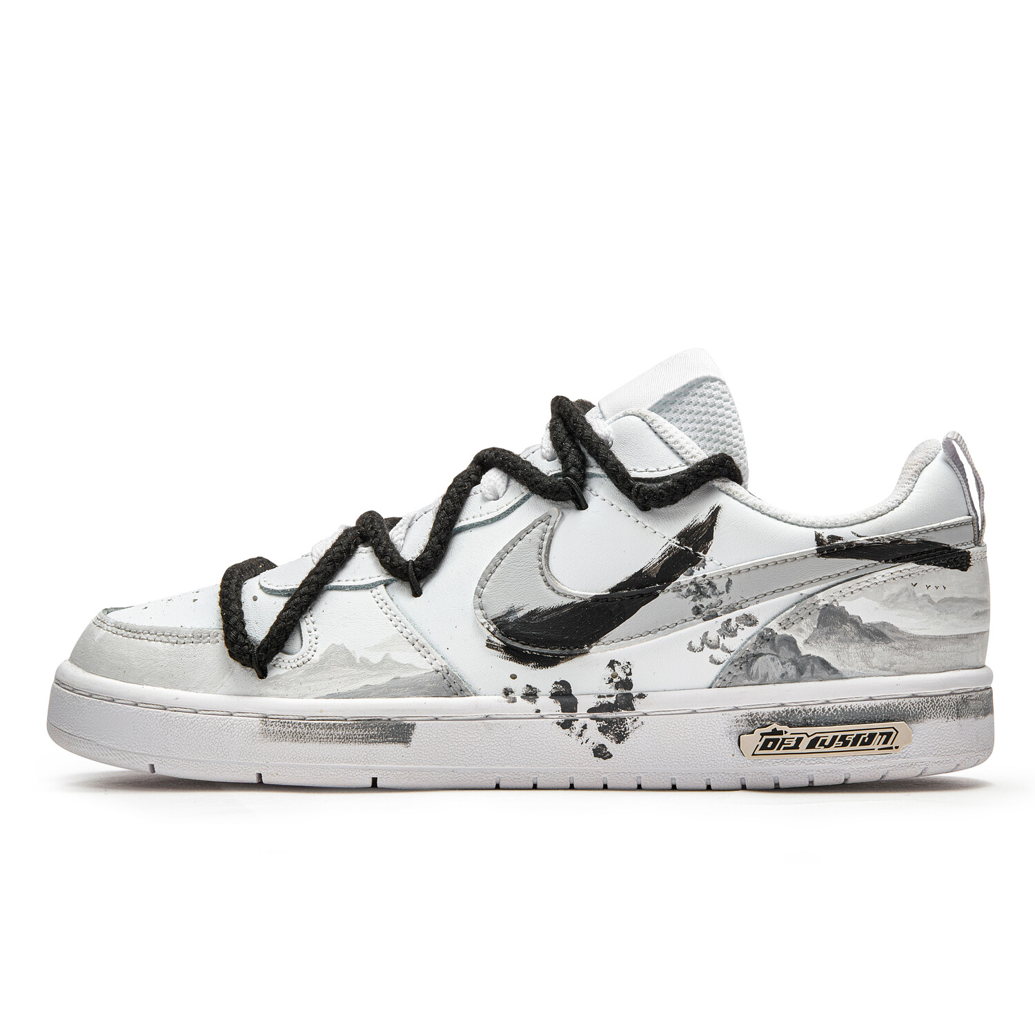 

Кроссовки Nike Court Borough Skateboard Shoes Women's Low-Top Black White, Черный, Кроссовки Nike Court Borough Skateboard Shoes Women's Low-Top Black White