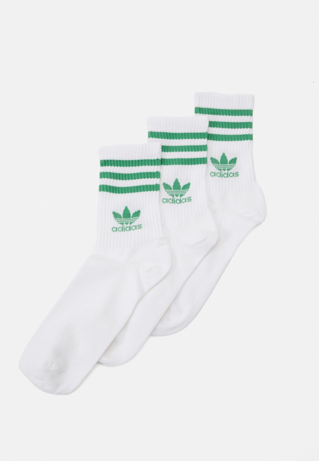 

Носки Crew Sock Unisex 3 Pack adidas Originals, белый/предлюбленный зеленый