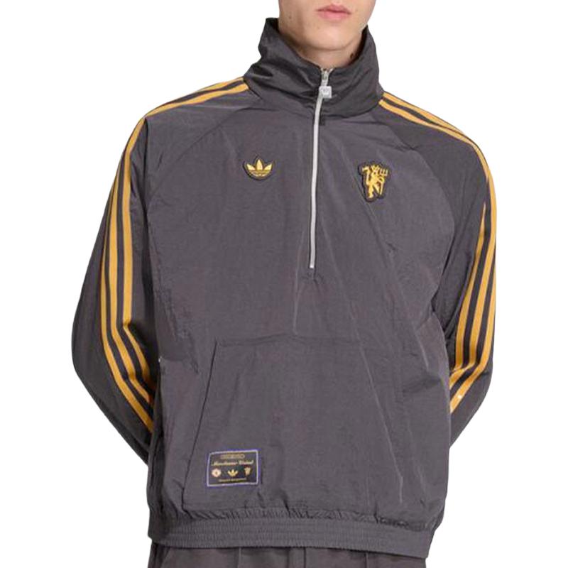 

Manchester United Terrace Icons Half Zip Jacket Adidas Originals, серый
