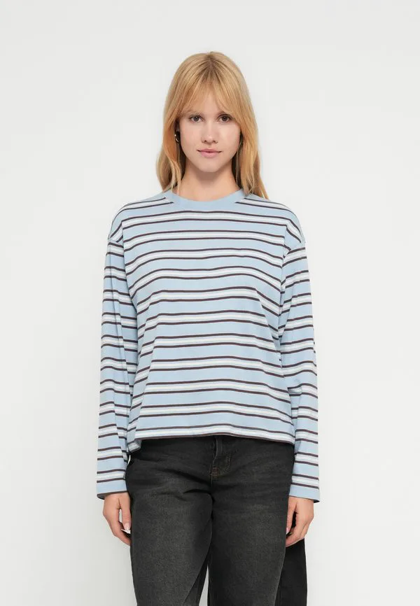 

Футболка с длинными рукавами onlmay life stripe Only, Soft Chambray/Chocolate Martini/Birch, Коричневый, Футболка с длинными рукавами onlmay life stripe Only, Soft Chambray/Chocolate Martini/Birch
