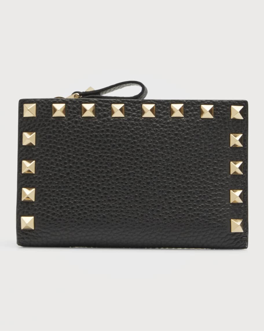 

Кожаный портмоне/картхолдер на молнии Rockstud Valentino Garavani