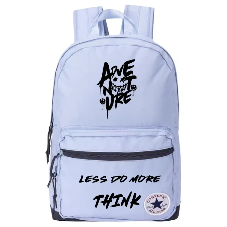 

Converse Полиэстеровый рюкзак среднего размера светло-дымчатый голубой, Spoof Smiley