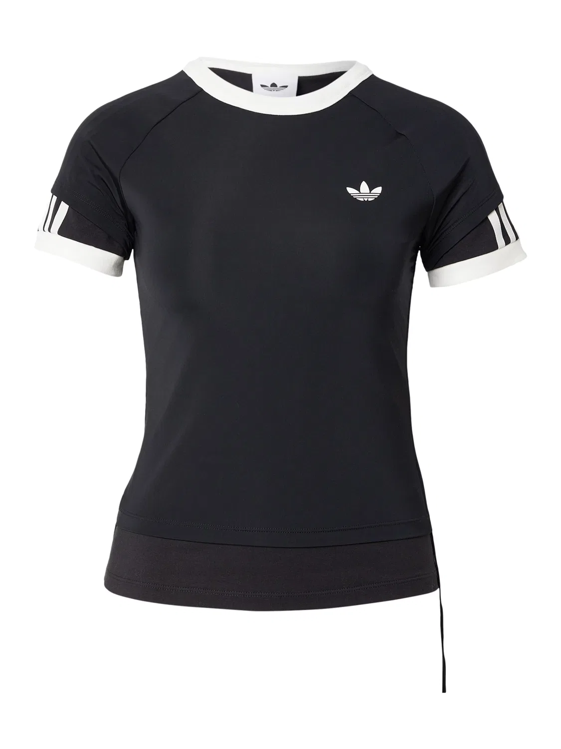 Футболка Adidas Originals LAYERED CALITEE черного цвета