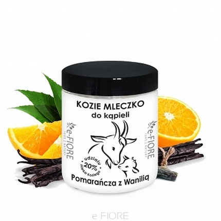 

Крем для ванны с козьим молоком, апельсин с ванилью, 400 г E-Fiore