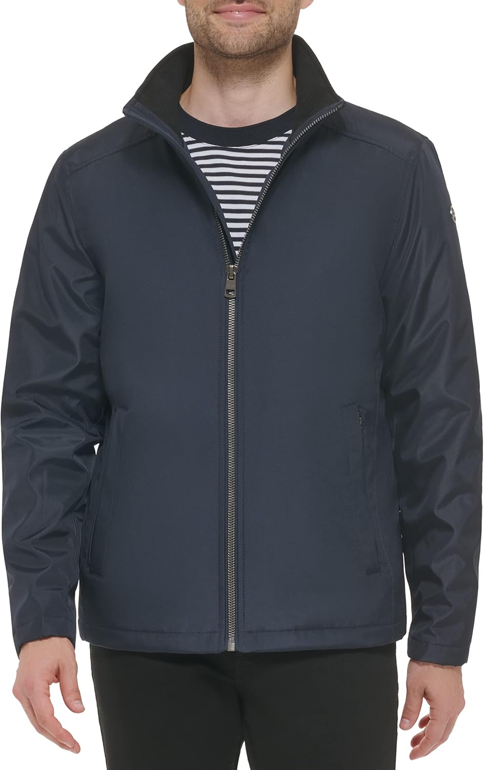 

Мужская куртка Calvin Klein с воротником-стойкой из полиэстера, Stand Collar True Navy